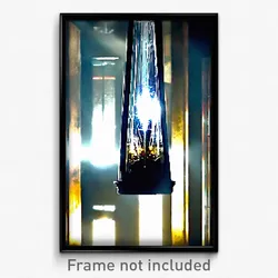 Pixel Art Poster - Infamous Glass (8 Bit Psychedelic Trippy Video Game Print)