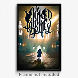 Pixel Art Poster - Wicked Abbey (8 Bit Psychedelic Trippy Video Game Print)