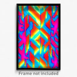 Pixel Art Poster - Colorful Hyperspace (8 Bit Psychedelic Video Game Print)