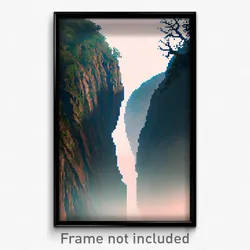 Pixel Art Poster - Dizzying Ravine (8 Bit Psychedelic Trippy Video Game Print)