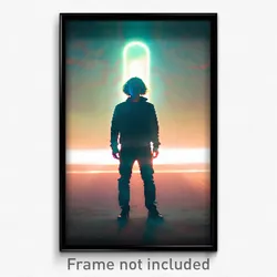 Pixel Art Poster - Artistic Ego Death (8 Bit Psychedelic Video Game Print)