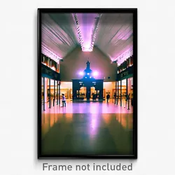 Pixel Art Poster - Square Museum (8 Bit Psychedelic Trippy Video Game Print)