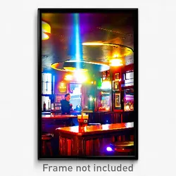 Pixel Art Poster - Creative Pub (8 Bit Psychedelic Trippy Video Game Print)