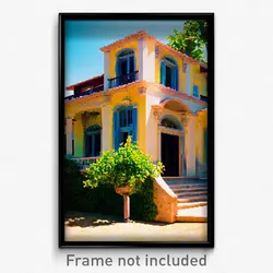 Pixel Art Poster - Lost Villa (8 Bit Psychedelic Trippy Weird Video Game Print)