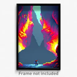 Pixel Art Poster - Amazing Chasm (8 Bit Psychedelic Trippy Video Game Print)