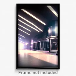 Pixel Art Poster - Silver Avenue (8 Bit Psychedelic Trippy Video Game Print)