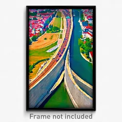 Pixel Art Poster - Round Vienna (8 Bit Psychedelic Trippy Video Game Print)