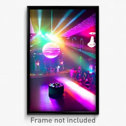 Pixel Art Poster - Small Discotheque (8 Bit Psychedelic Trippy Video Game Print)