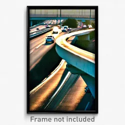 Pixel Art Poster - Candid Highway (8 Bit Psychedelic Trippy Video Game Print)
