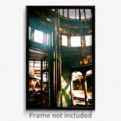 Pixel Art Poster - Curvy Derelict (8 Bit Psychedelic Trippy Video Game Print)