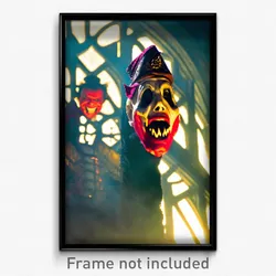 Pixel Art Poster - Ample Grotesque (8 Bit Psychedelic Trippy Video Game Print)