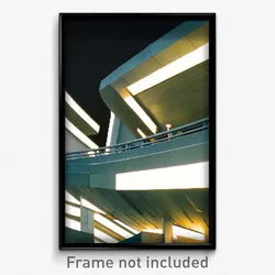 Pixel Art Poster - Standard Modern Architecture (8 Bit Video Game Print)