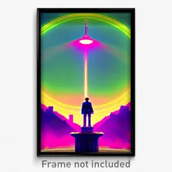 Pixel Art Poster - Gargantuan Fief (8 Bit Psychedelic Trippy Video Game Print)