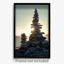 Pixel Art Poster - Remarkable Cairn (8 Bit Psychedelic Trippy Video Game Print)