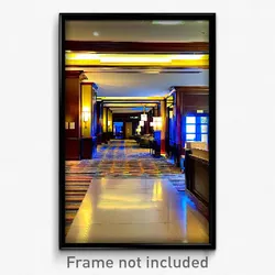 Pixel Art Poster - Classic Hotel Lobby (8 Bit Psychedelic Video Game Print)
