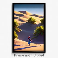 Pixel Art Poster - Lavish Dunes (8 Bit Psychedelic Trippy Video Game Print)
