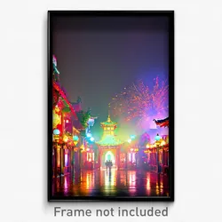 Pixel Art Poster - Enchanting Canton (8 Bit Psychedelic Trippy Video Game Print)
