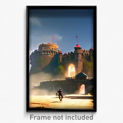 Pixel Art Poster - Active Fortress (8 Bit Psychedelic Trippy Video Game Print)