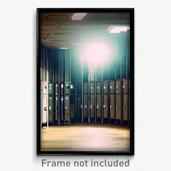 Pixel Art Poster - Dirty Locker Room (8 Bit Psychedelic Trippy Video Game Print)