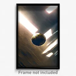 Pixel Art Poster - Metallic Earth (8 Bit Psychedelic Trippy Video Game Print)