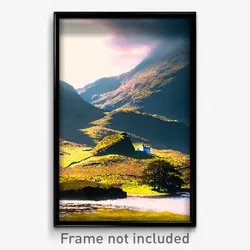 Pixel Art Poster - Different Highland (8 Bit Psychedelic Video Game Print)