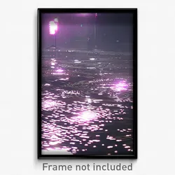 Pixel Art Poster - Shiny Flood (8 Bit Psychedelic Trippy Weird Video Game Print)