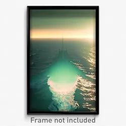 Pixel Art Poster - Cool Ocean (8 Bit Psychedelic Trippy Weird Video Game Print)
