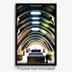 Pixel Art Poster - Unnatural Barbican (8 Bit Psychedelic Video Game Print)