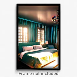 Pixel Art Poster - Impeccable Bedroom (8 Bit Psychedelic Video Game Print)