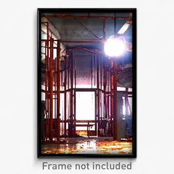 Pixel Art Poster - Rusty Room (8 Bit Psychedelic Trippy Weird Video Game Print)
