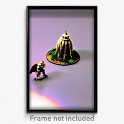 Pixel Art Poster - Miniature Remnant (8 Bit Psychedelic Trippy Video Game Print)