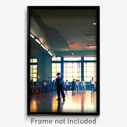 Pixel Art Poster - Energetic High School (8 Bit Psychedelic Video Game Print)