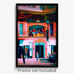 Pixel Art Poster - Busy Inn (8 Bit Psychedelic Trippy Weird Video Game Print)