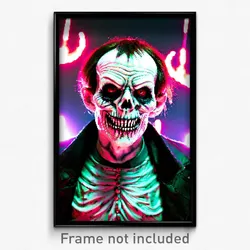 Pixel Art Poster - Made Up Grotesque (8 Bit Psychedelic Trippy Video Game Print)