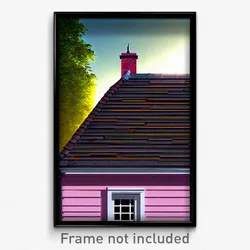 Pixel Art Poster - Curvy Dormer (8 Bit Psychedelic Trippy Video Game Print)