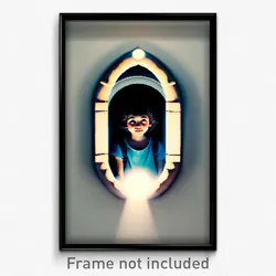 Pixel Art Poster - Adorable Peephole (8 Bit Psychedelic Trippy Video Game Print)