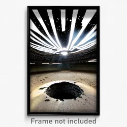 Pixel Art Poster - Abandoned Black Hole (8 Bit Psychedelic Video Game Print)