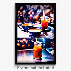 Pixel Art Poster - Fantastic Thai Tea (8 Bit Psychedelic Video Game Print)