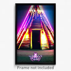 Pixel Art Poster - Unique Wigwam (8 Bit Psychedelic Trippy Video Game Print)