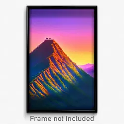 Pixel Art Poster - Cultured Ridge (8 Bit Psychedelic Trippy Video Game Print)