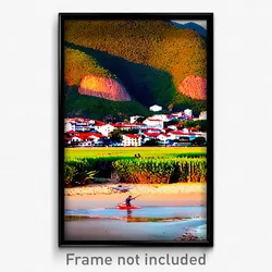 Pixel Art Poster - Rural Rio De Janeiro (8 Bit Psychedelic Video Game Print)
