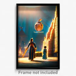 Pixel Art Poster - Treasured Keep (8 Bit Psychedelic Trippy Video Game Print)