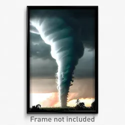 Pixel Art Poster - Admirable Tornado (8 Bit Psychedelic Trippy Video Game Print)