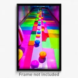 Pixel Art Poster - Multicolored Baths (8 Bit Psychedelic Video Game Print)