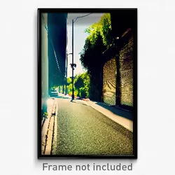 Pixel Art Poster - Natural Street (8 Bit Psychedelic Trippy Video Game Print)