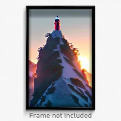 Pixel Art Poster - Fancy Summit (8 Bit Psychedelic Trippy Video Game Print)