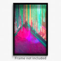 Pixel Art Poster - Webbed Discotheque (8 Bit Psychedelic Video Game Print)