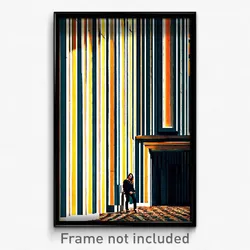 Pixel Art Poster - Striped Lisbon (8 Bit Psychedelic Trippy Video Game Print)