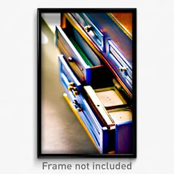Pixel Art Poster - Complicated Drawer (8 Bit Psychedelic Video Game Print)