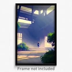 Pixel Art Poster - Unnatural Lair (8 Bit Psychedelic Trippy Video Game Print)